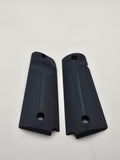 3D printed 1911 grips in PLA carbon fiber midnight blue - side view