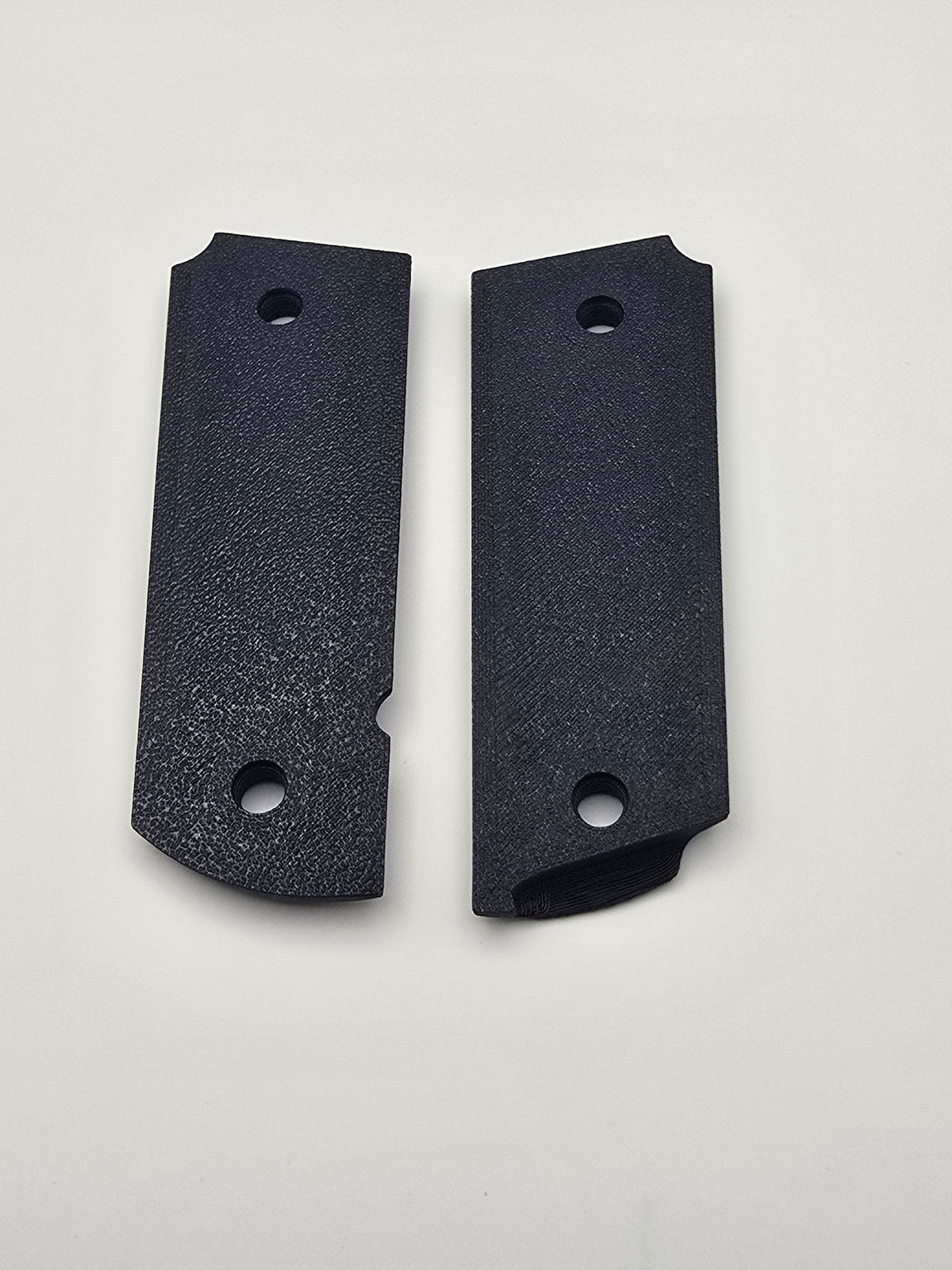 3D Printed PLA Carbon Fiber 1911 Grips - Side View