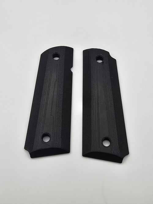 3D Printed PLA Carbon Fiber 1911 Grips - Wood Texture Detail
