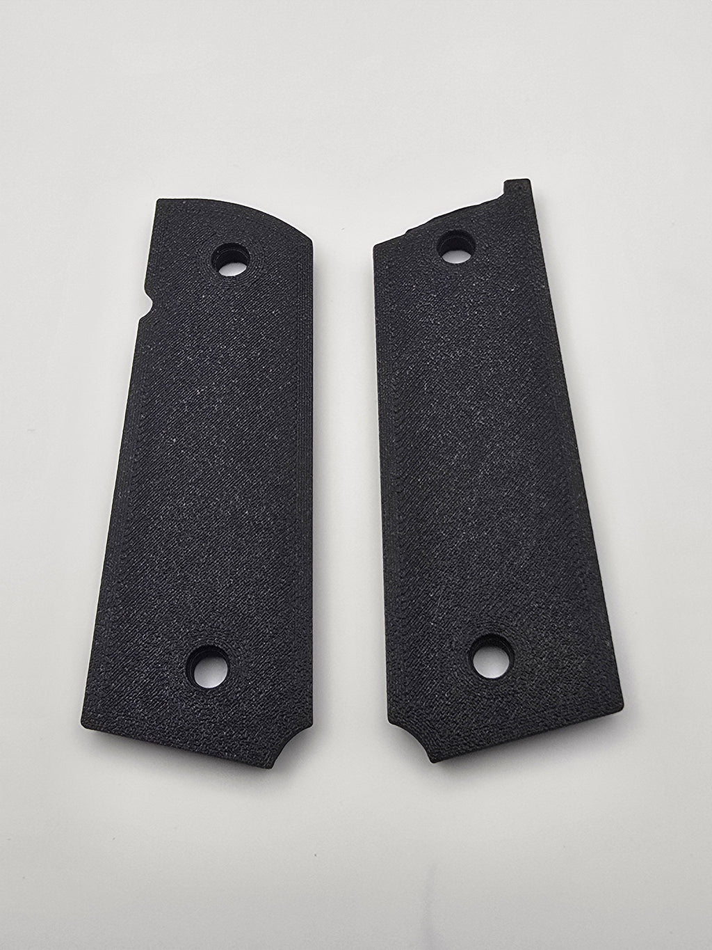3D Printed PLA Carbon Fiber 1911 Grips - Angled View