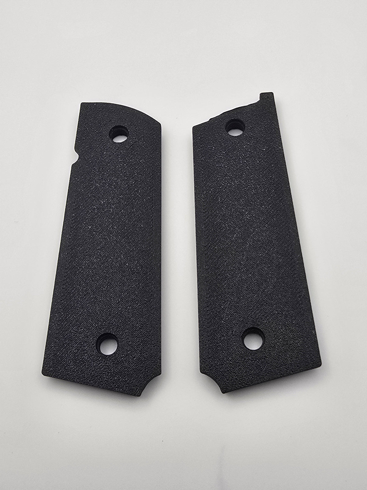 3D Printed PLA Carbon Fiber 1911 Grips - Angled View